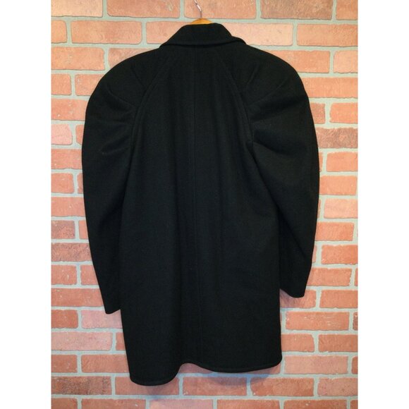 Vintage Danae Womens Double Breasted Black Wool Overcoat Size 6 Old Money - Picture 2 of 7